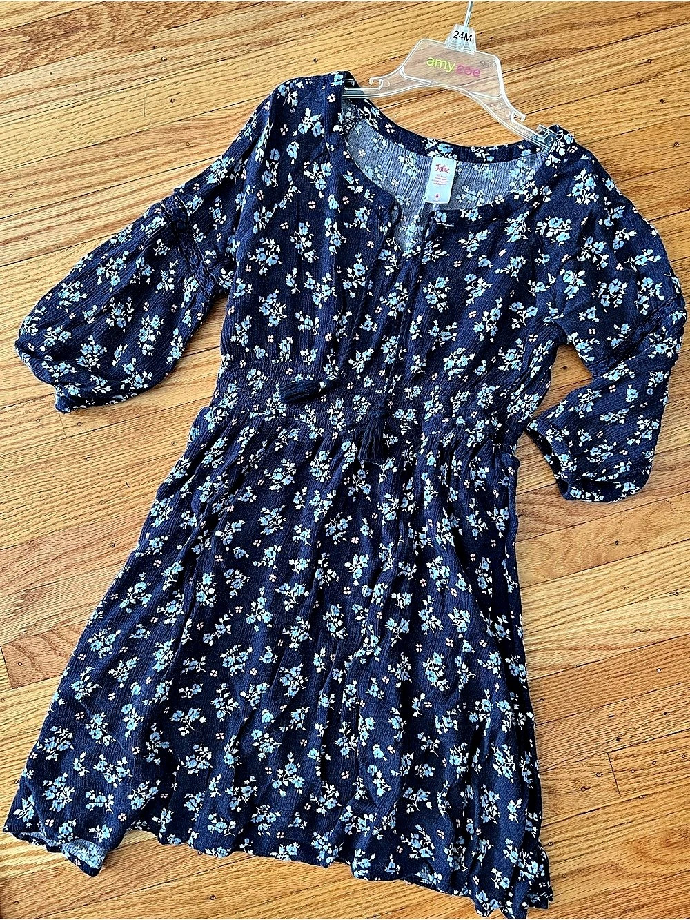 5/$20 SALE ❤️ Justice Floral Mini Dress in Blue Size 8